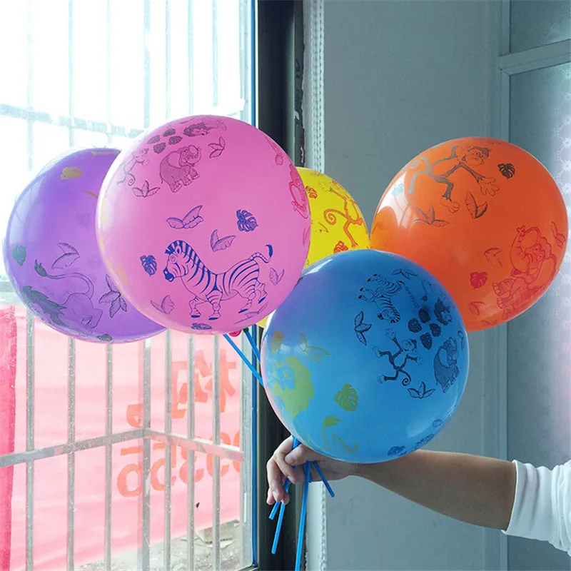 

100pcs/lot 12 Inch Animal Printed Latex Balloons Balloons Decoration Birthday Air Balloons Unicorn Party Birthday Party Supplies
