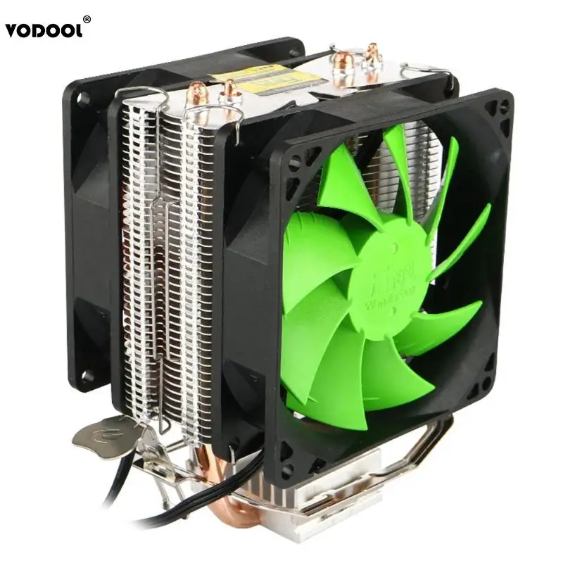 Кулер для процессора VODOOL двойные медные трубки вентиляторы гидравлический кулер