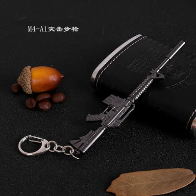 style22 Горячая игра 38 стилей PUBG CS GO брелоки в виде оружия AK47 модель оружия 98K снайперская винтовка брелок для мужчин Подарки сувениры 12 см - Цвет: style22