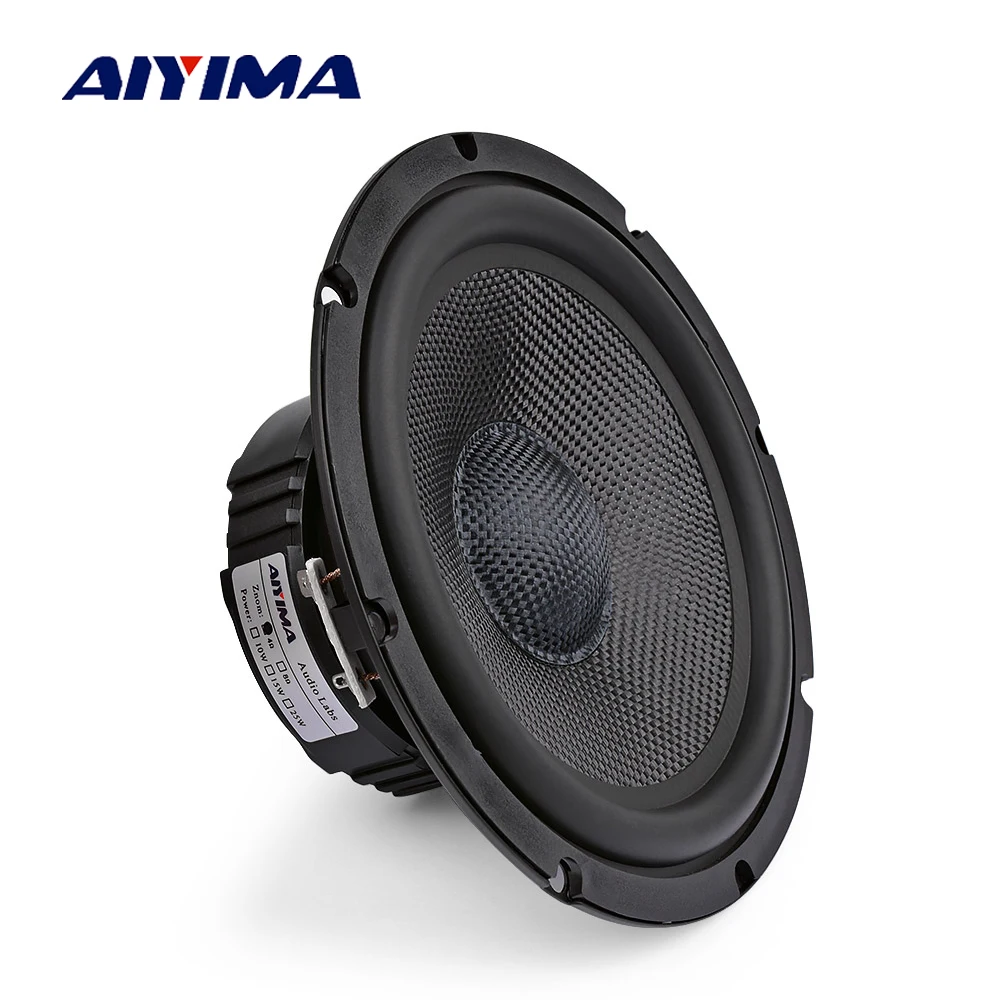 AIYIMA 6,5 дюймов стекловолокно СЧ-динамики 4 8 Ом 40 Вт Hifi НЧ-динамик аудио Громкоговоритель книжная полка Мультимедиа домашний кинотеатр