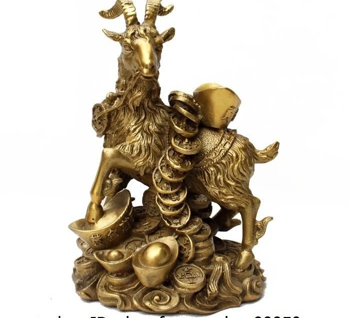 Китайский латунный медный приносящий удачу фэншуй Богатство денежный юанбао