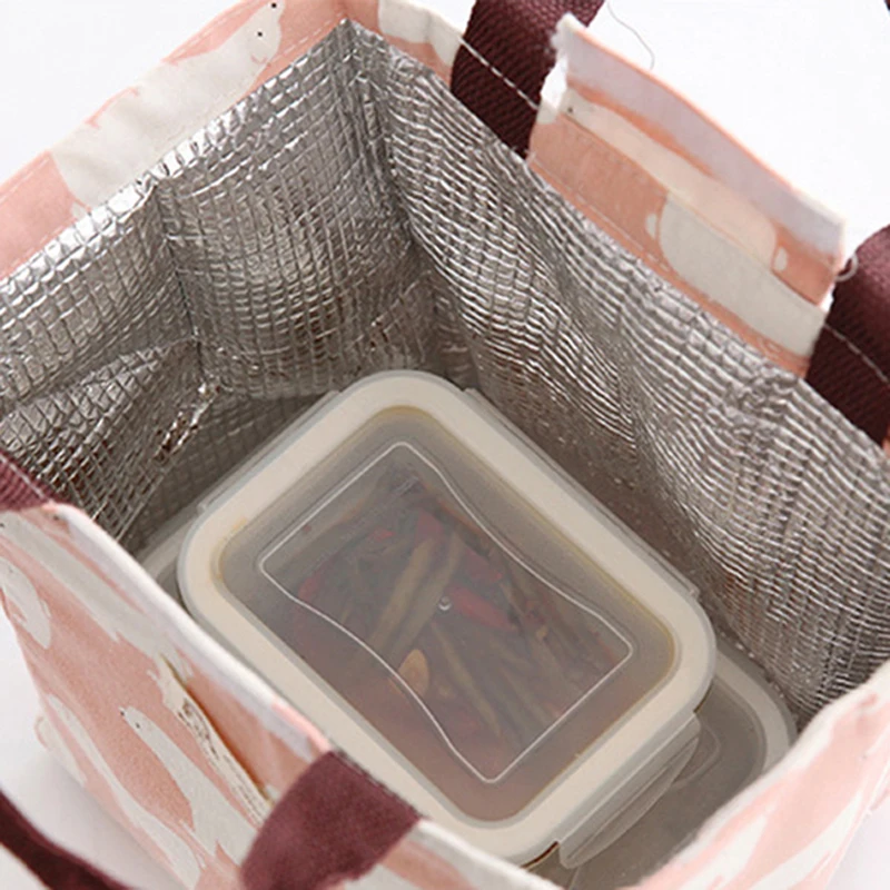 Сумка для обедов с принтом фламинго Термосумка еды пикника ланча сумки женщин