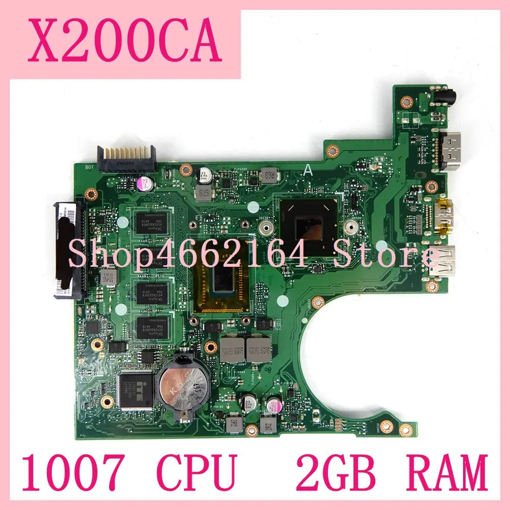 Материнская плата X200CA 1007 CPU 2 Гб RAM REV2.1 материнская для ноутбука ASUS X200CAP 100% тестовая