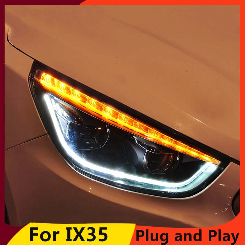 KOWELL стайлинга автомобилей 2010 2011 2012 2015 налобный фонарь для Hyundai IX35 фары автомобиля