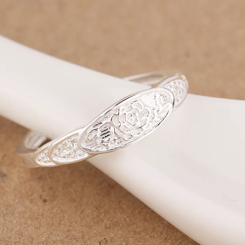 925 sterling silver big rings for women lotus flower ring set anillos mujer bague fashion jewelry joyas de plata finger | Украшения и