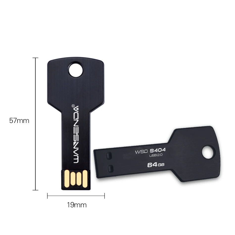 Wansenda usb флеш накопитель с металлическим ключом 4 ГБ 8 16 32 64 128 многоцветный карта
