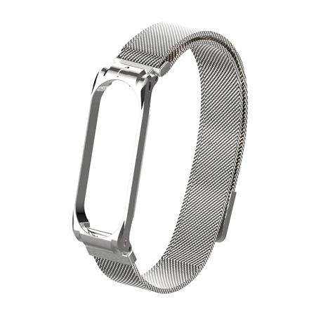 Milanese Silver Металлический ремешок mi Band 4 для Xiaomi mi Band 4, умный Браслет, роскошный браслет из нержавеющей стали, ремешок для mi Band 4, сменный - Цвет: Milanese Silver
