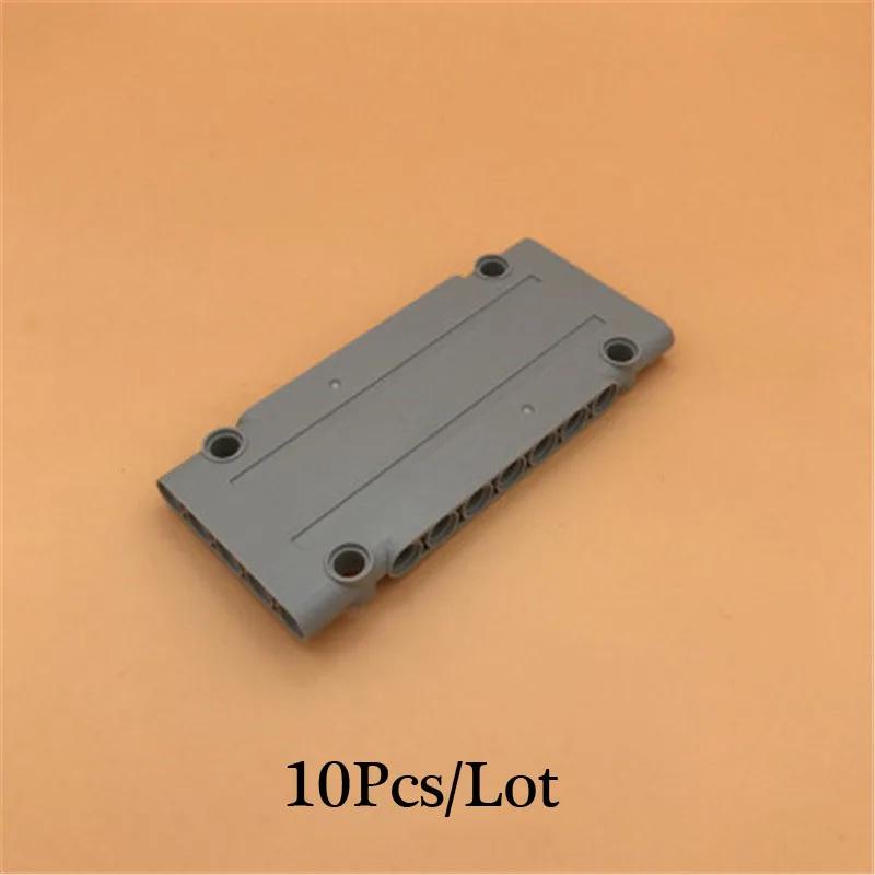 10Pcs light gray 10 шт./лот, детали для техники, 5x11x1, строительные блоки для панели, плоская панель, грузовик, кирпич, DIY игрушки, совместимы с 64782 - Цвет: 10Pcs light gray