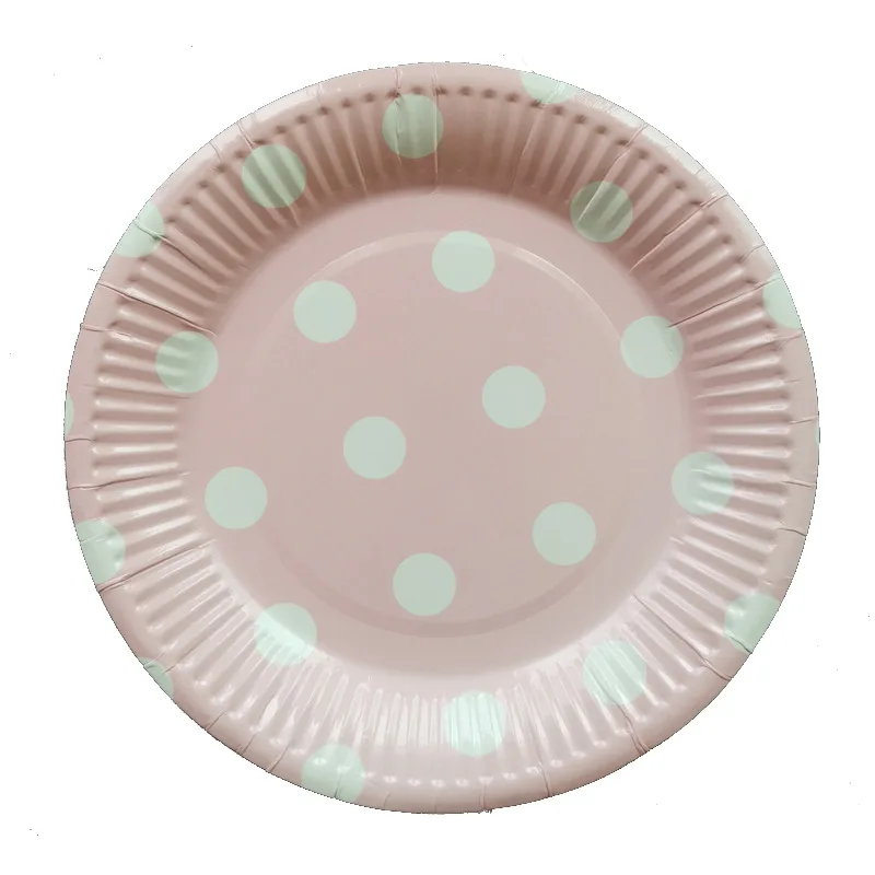 10 шт. праздничные блюда на день рождения детские украшения розовая посуда