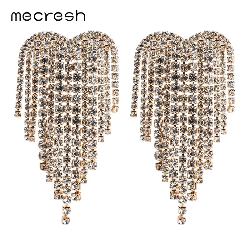 Женские этнические серьги-кисточки Mecresh богемные золотистые висячие серьги с