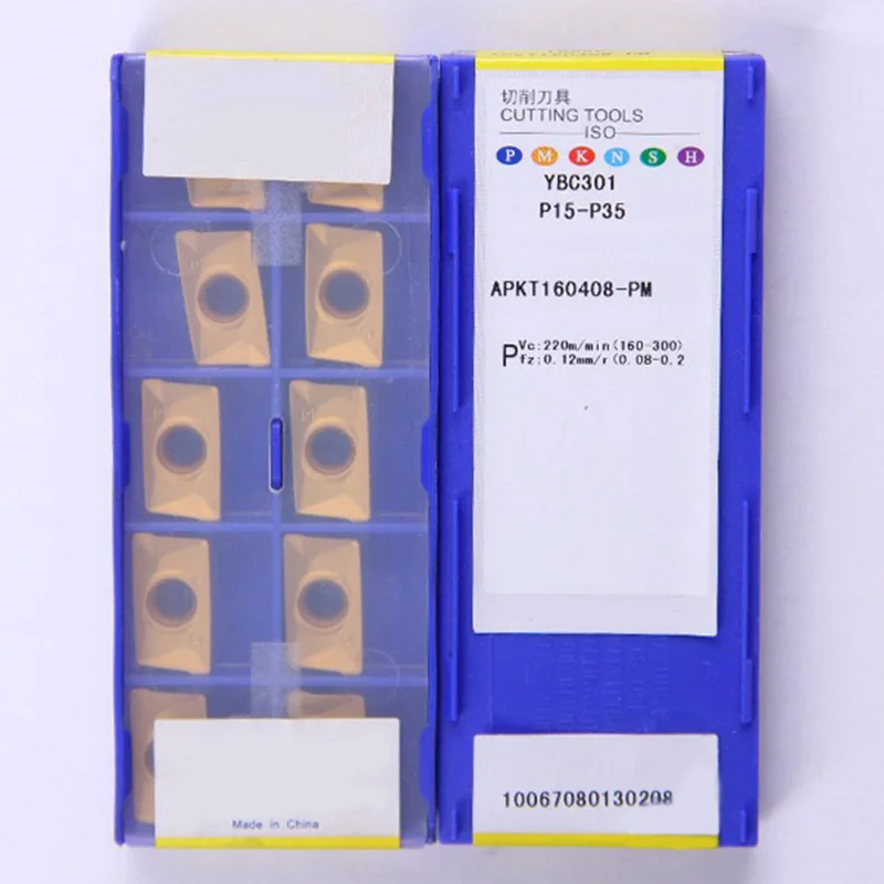 

10pcs APKT160408-PM YBC301 Carbide Insert