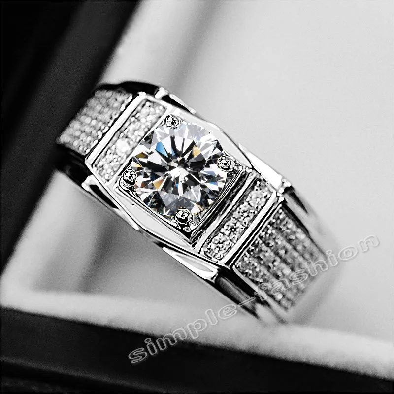 Модные ювелирные изделия новый дизайн мужское кольцо AAAAA с фианитом 5A камень 10KT
