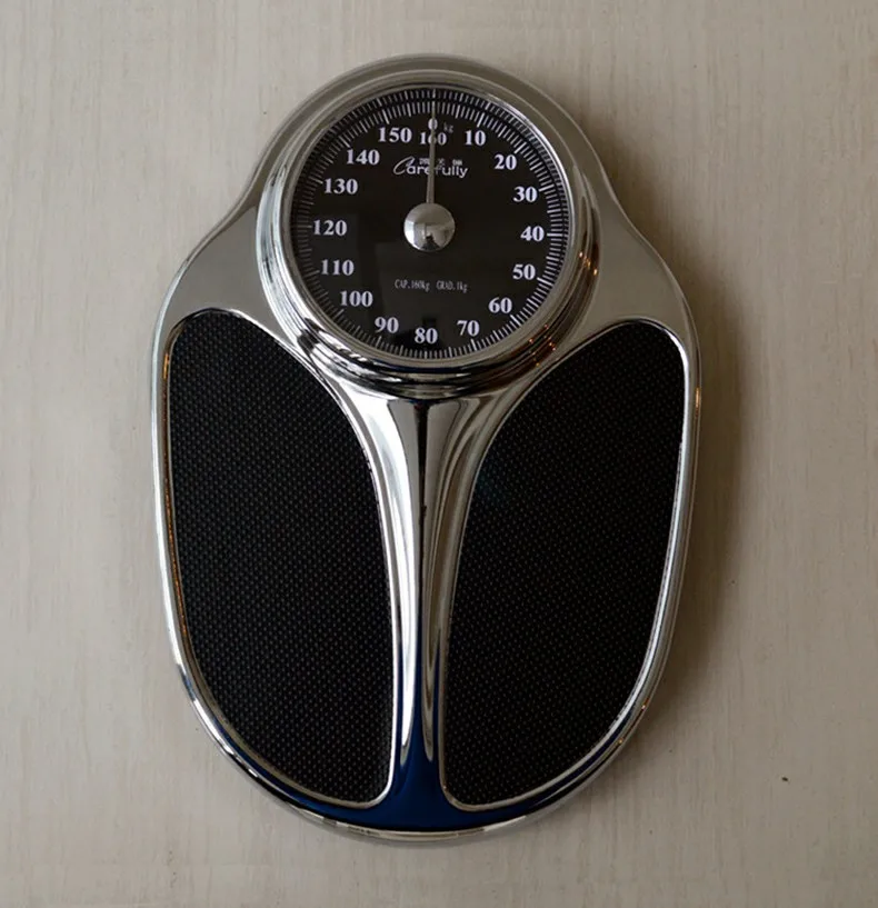 black dial 160kg Роскошный европейский стиль, Большие механические весы, напольные весы для ванной комнаты, весы для тела, весы для больниц, отелей, подарок - Цвет: black dial 160kg