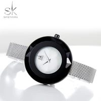 shengke fashion prism slim womens watches top brand luxury sk watch women watches ladies silver watch clock reloj mujer
