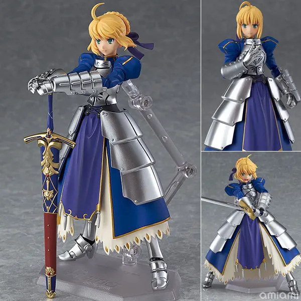 Аниме Fate stay Night Saber Figma ПВХ фигурка Коллекционная модель игрушки 14 см FNFG032 | Игрушки