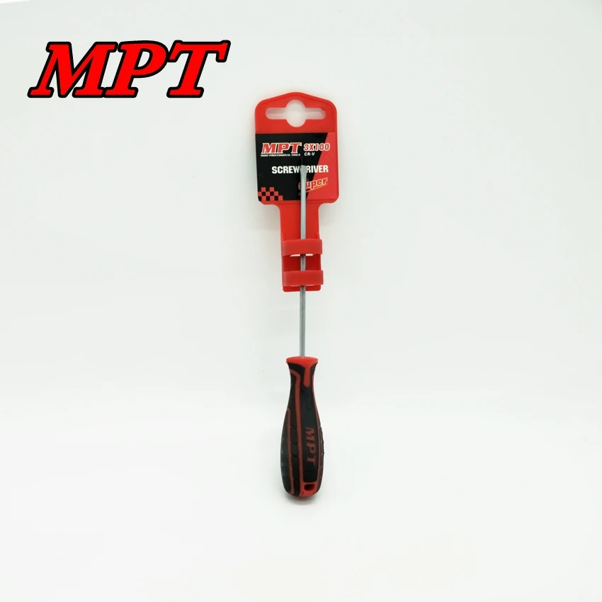 Отвертка с магнитным наконечником и шлицем 3*100 мм отвертка CRV|magnetic tipped screwdriver|slotted