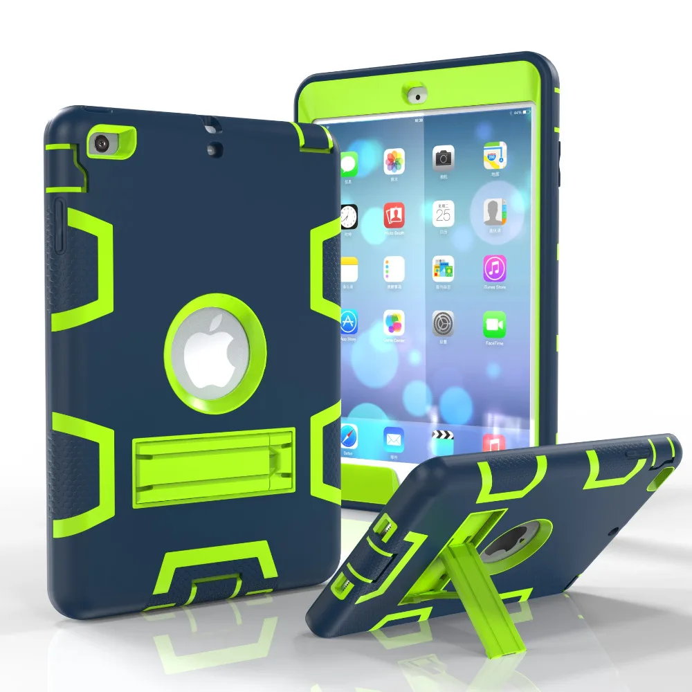 Чехол для Ipad Mini3 ударопрочный жесткий силиконовый чехол подставка Mini 2 3 3|cover for