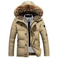 b hot sale 2021 new men down jacket winter thick warm fashion patchwork mens coat hooded men white duck coat