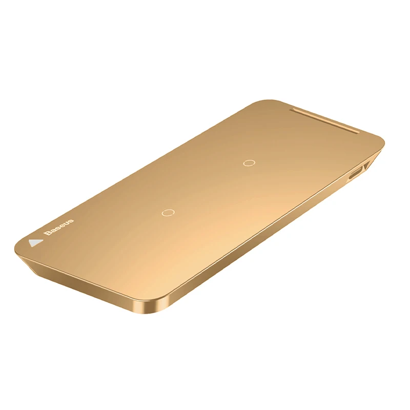 Baseus 10 Вт Qi Беспроводное зарядное устройство для iPhone X XS Max XR samsung S9 S8 Note 9 Быстрая Qi Беспроводная безопасная зарядка Настольная зарядная подставка - Тип штекера: GOLD