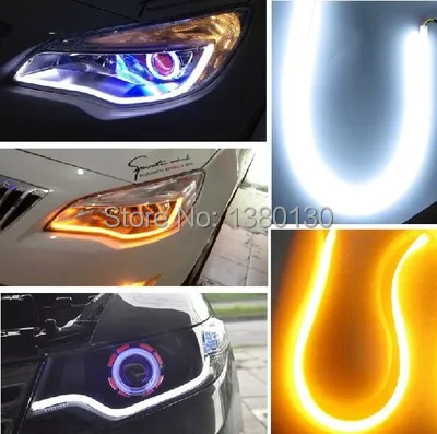 2 шт. 85 см DRL гибкие светодиодные ангельские глазки дневные ходовые огни