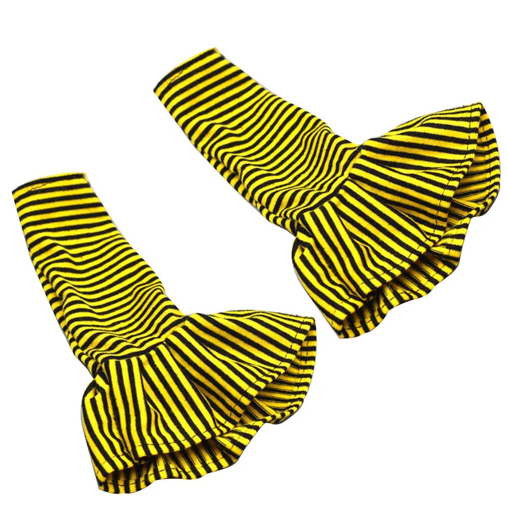 1 шт. Кукольное платье ручной работы вечернее принцессы желтое длинное в полоску