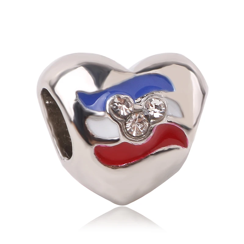 K130 Горячая Распродажа, вечерние бусины, цветы, сердечки, кристалл шармы бусины, подходят для Pandora, женские браслеты и браслеты, сделай сам, ювелирные изделия для женщин, подарки - Цвет: K130