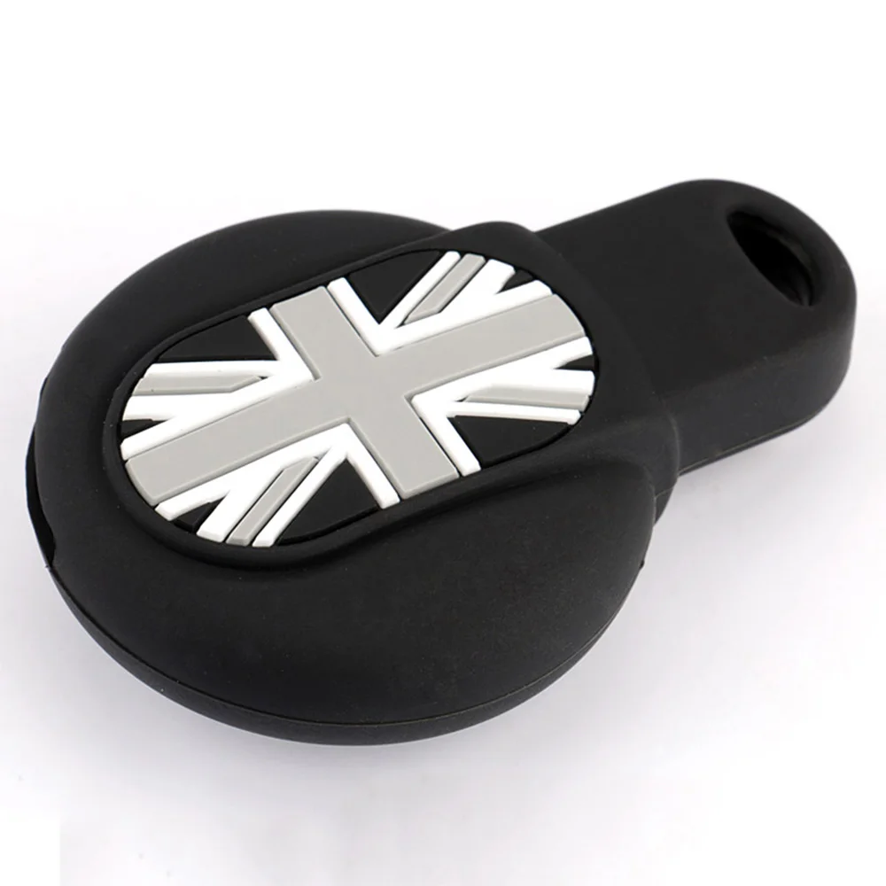 Black Grey Jack Юнион Джек силиконовый автомобильный чехол для дистанционного ключа, чехол для Mini Cooper JCW One F54 F55 F56 F57 F60 аксессуары для стайлинга автомобилей - Название цвета: Black Grey Jack