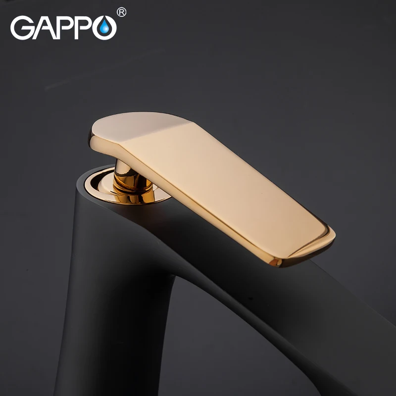 GAPPO черный золотой смеситель для раковины смесители ванной комнаты воды на