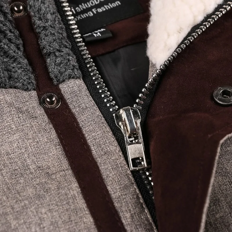 Зимняя парка мужская куртка пальто Толстая теплая ветровка с капюшоном и