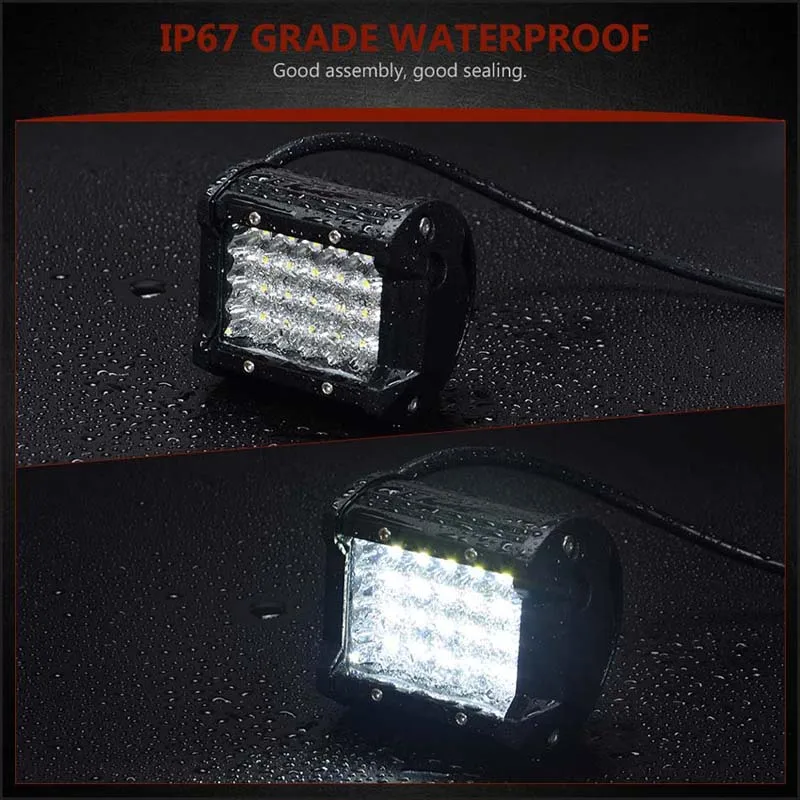 10 шт. 4-дюймовый четырехрядный светодиодный рабочий светильник светильники для