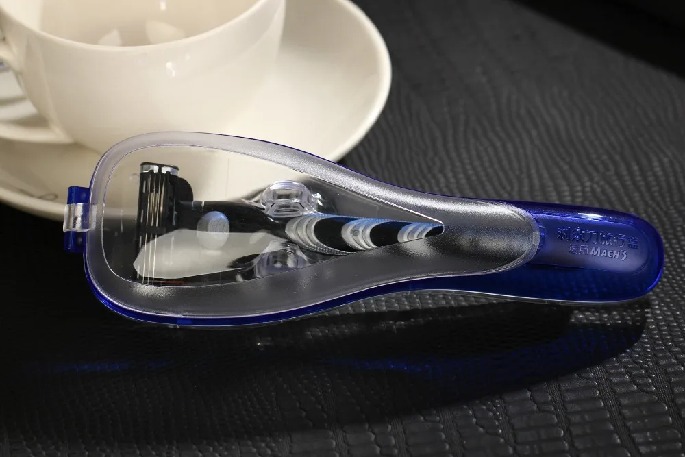 2018 нежный Портативный Для мужчин Бритвы лезвие бритвы Футляр ручка держатель Box