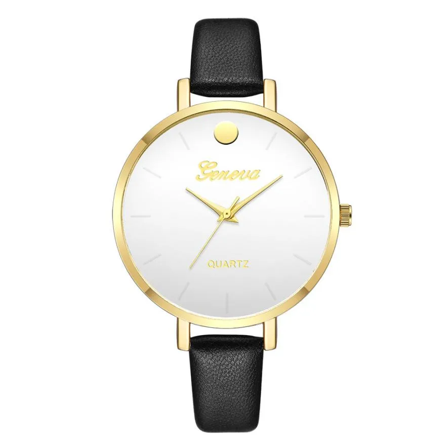 

TZ#501 Geneva Unisex Watch Casual Simple Business Leather Quartz Analog Wrist Watch