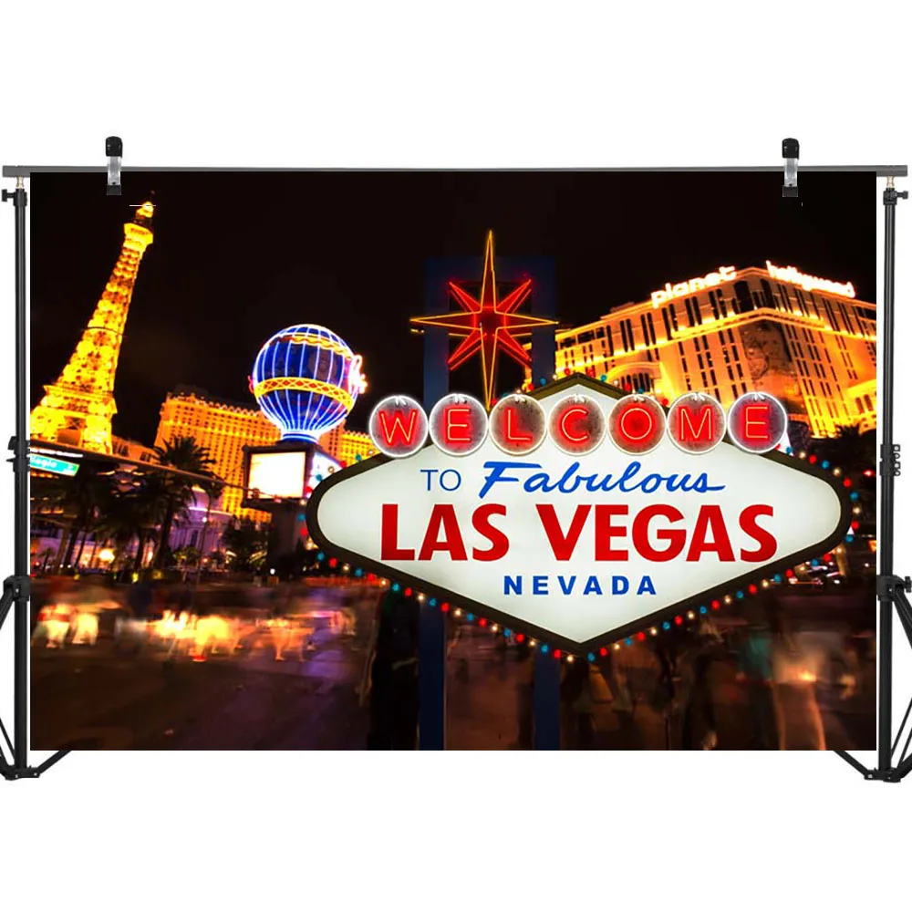 Фотофон NeoBack Las Vegas с классическим знаком вечерние фоны для фотосъемки на день
