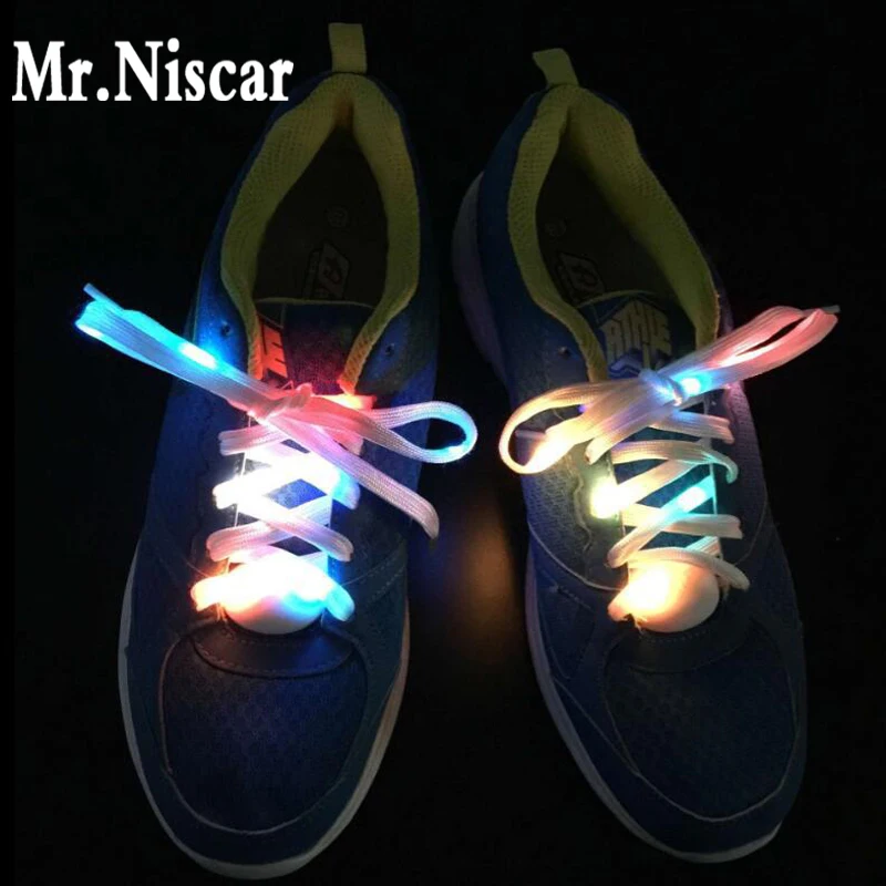 Mr.Niscar 1 пара модных светодиодных светящихся шнурков вечерние светящиеся Ботинки