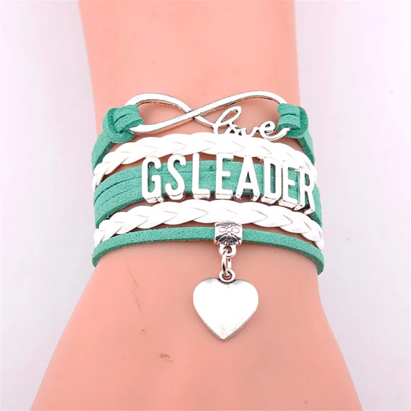 Браслет Infinity Love для девочек браслет с сердечками плетеный кожаный лидера GS