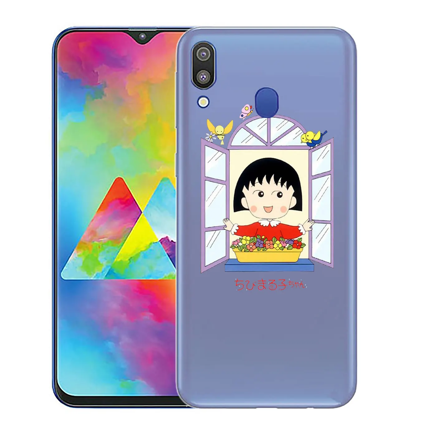 Япония Девушка Прекрасный Вишневый chibi maruko chan Мягкий силиконовый чехол с