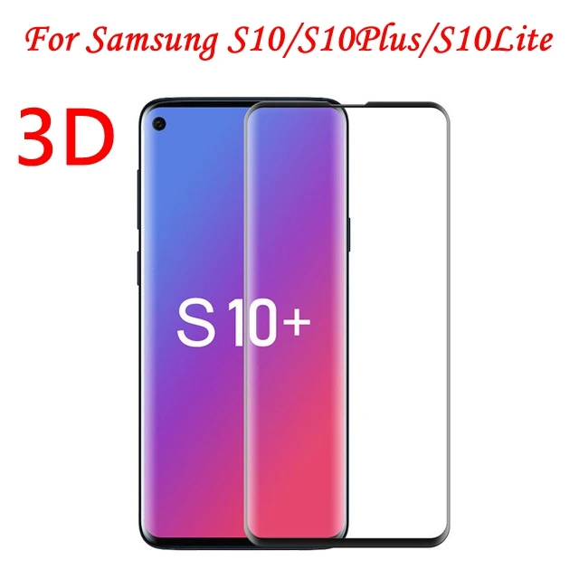 3D изогнутое закаленное стекло для Samsung Galaxy S10 защита экрана полное покрытие
