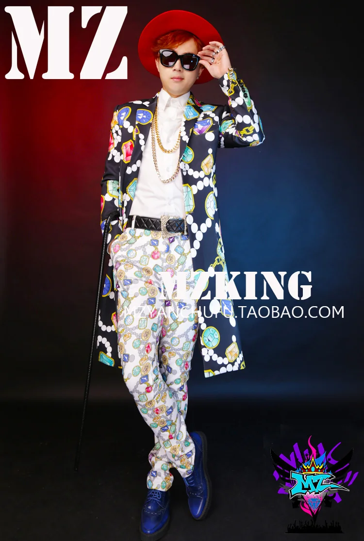 Новый мужской брендовый Тренч блейзер для певца ди джей Gd цвет драгоценный