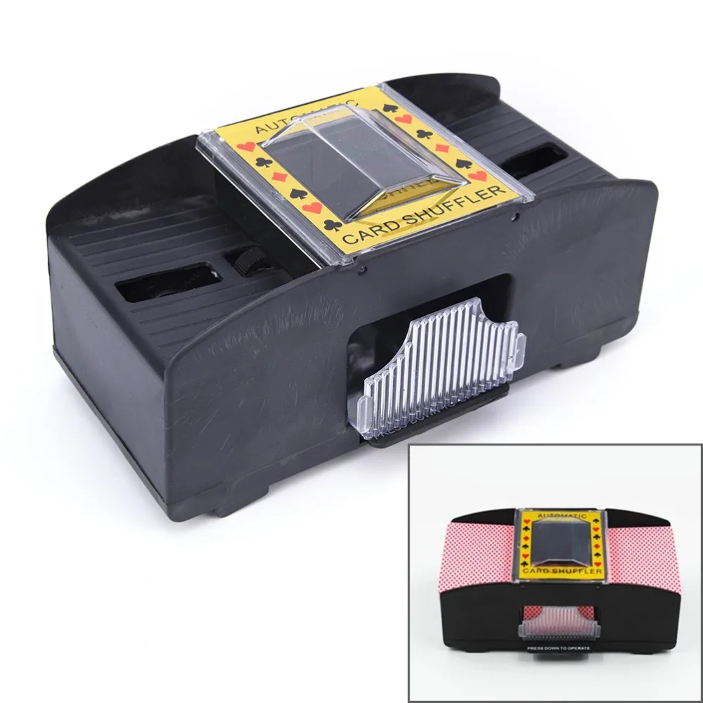 

Wooden/Plastic Card Shuffler Robot 1-2 Decks Shuffling Machine Playing Cards Poker Shuffler Auto Machine Device