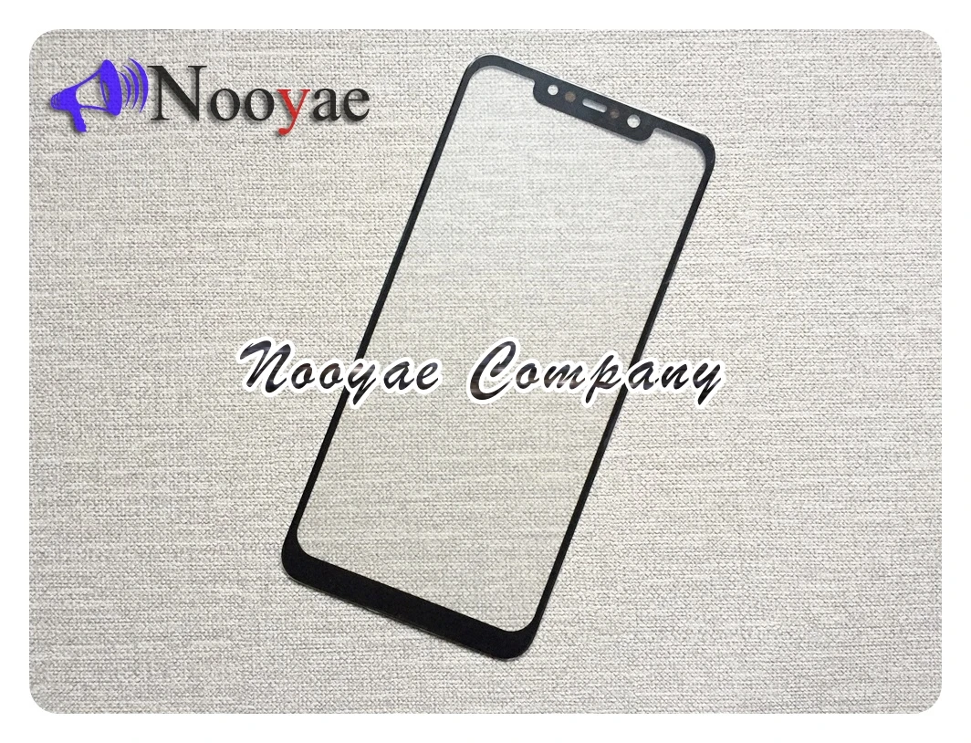 black glass screen for xiaomi pocophone f1 glass lens front outer panel not touch screen digitizer 50pcslot free global shipping