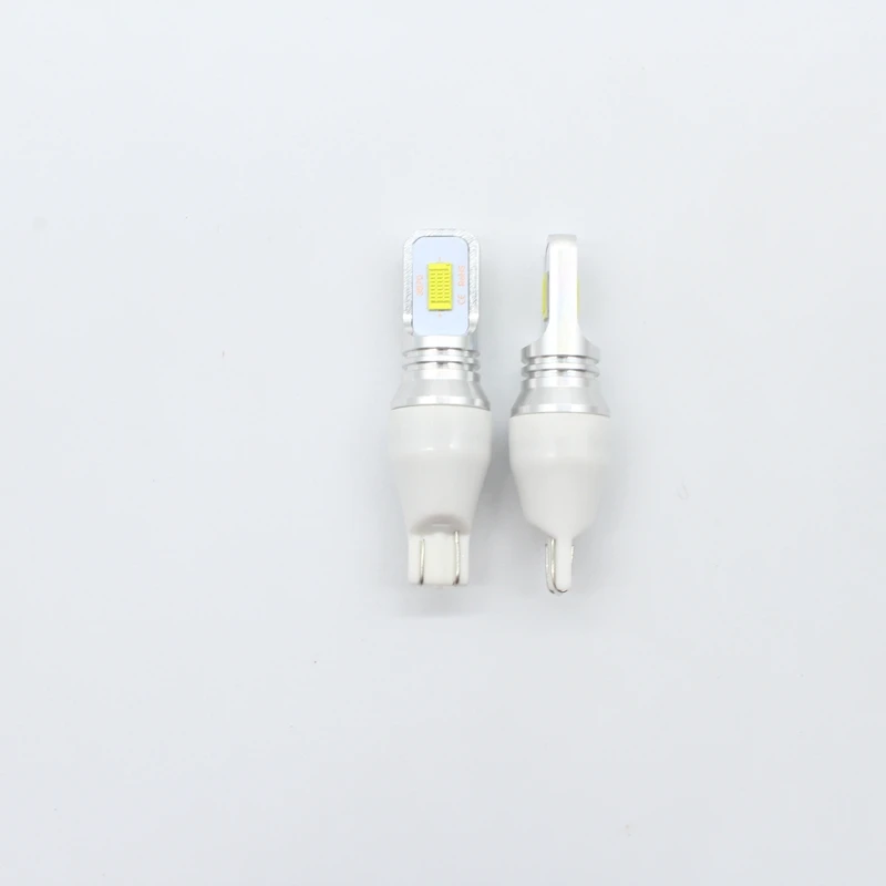 2x T10 194 W5W CSP чип Led белый/желтый Алюминиевый Чехол лампы DRL Автомобильный интерьер обратный источник светильник