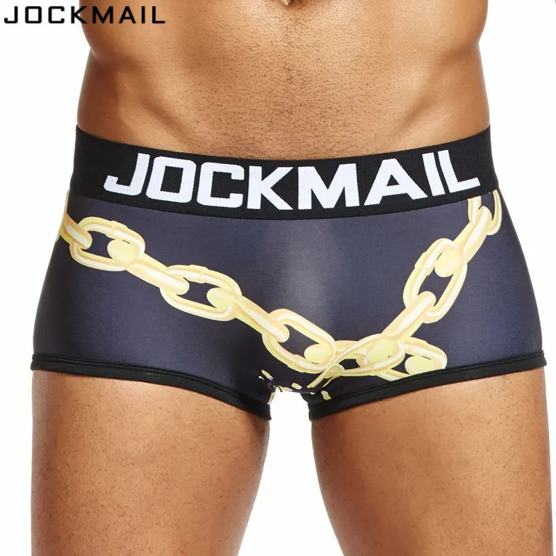 JOCKMAIL, фирменное Мужское нижнее белье, боксеры, шорты, сексуальные мужские трусы, трусы, calzoncillos hombre, боксеры marca cuecas, боксеры, Гей Нижнее белье