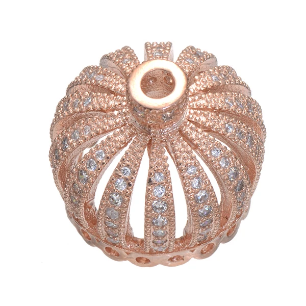 2018 Новые Медные Бусины короны розовое золото микро проложить Изысканный чистый