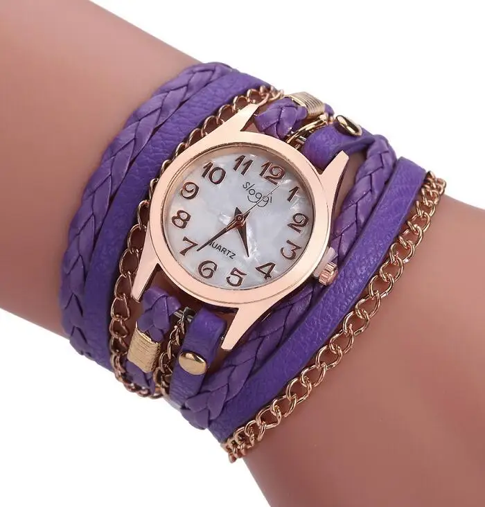 

Luxury Brand Leather Quartz Watch Women Ladies Casual Fashion Bracelet Wrist Watch Clock relogio feminino leopard braided female