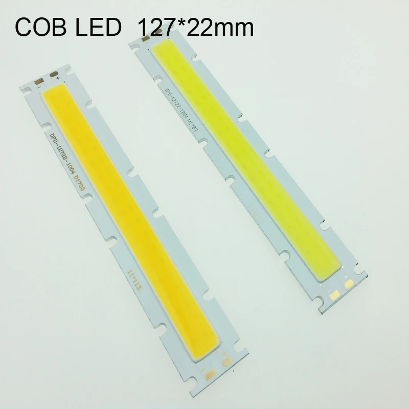 20 Вт COB светодиодные чипы полоса света белый теплый 127*22 мм домашняя лампа для DIY