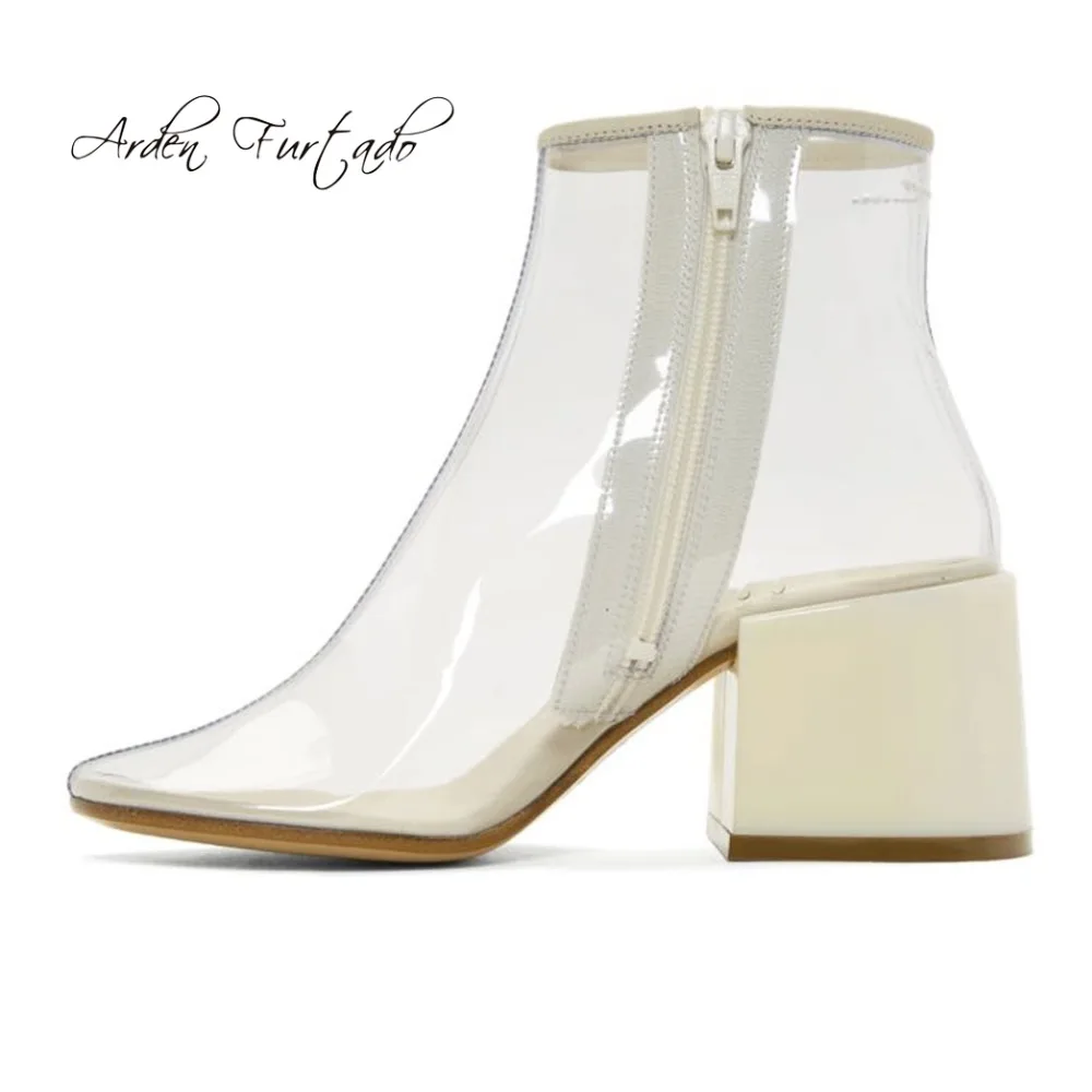 Женские ботильоны из ПВХ на толстом каблуке 5 см Размеры 33 48|boot shoes|fashion shoes for womenshoes