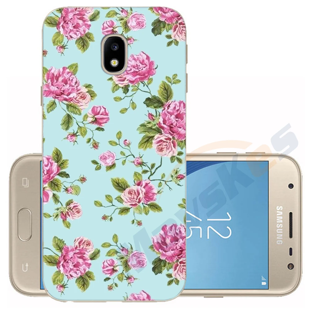 36 Чехол для телефона для samsung Galaxy J5 EU J530 J530F Мягкий Силиконовый ТПУ Защитное приспособление в виде цветка чехол для samsung J3 EU J330 бампер - Цвет: 36