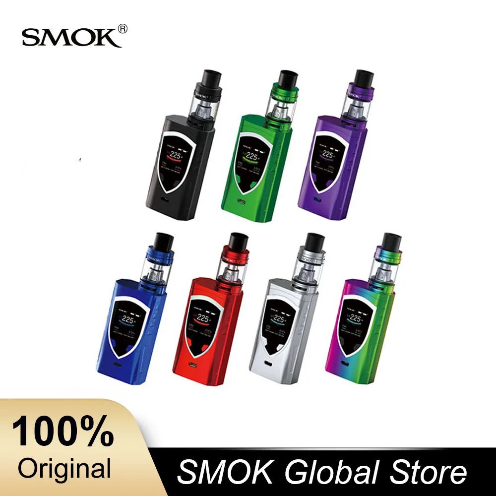 SMOK ProColor Kit 225 Вт Procolor Box Mod 5 мл 2 TFV8 большой детский бак V8 Baby Q2 T8 Coil VS Smok Alien Al85