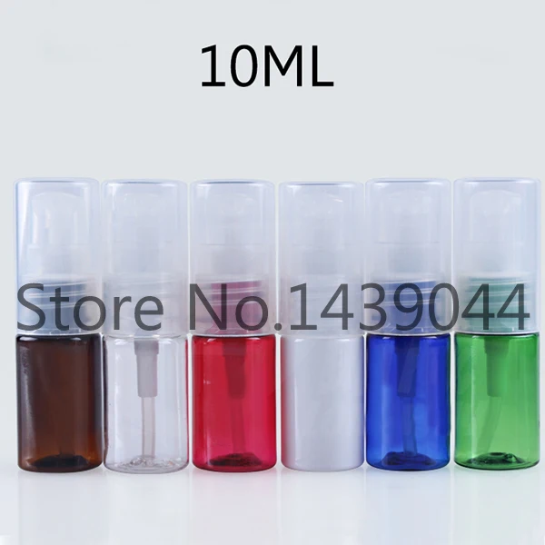 

(50pieces/lot) 10ml Refillable 10cc Plastic Lotion Treatment/Serum Pump Bottles Dispensing Bottles Clear Pump
