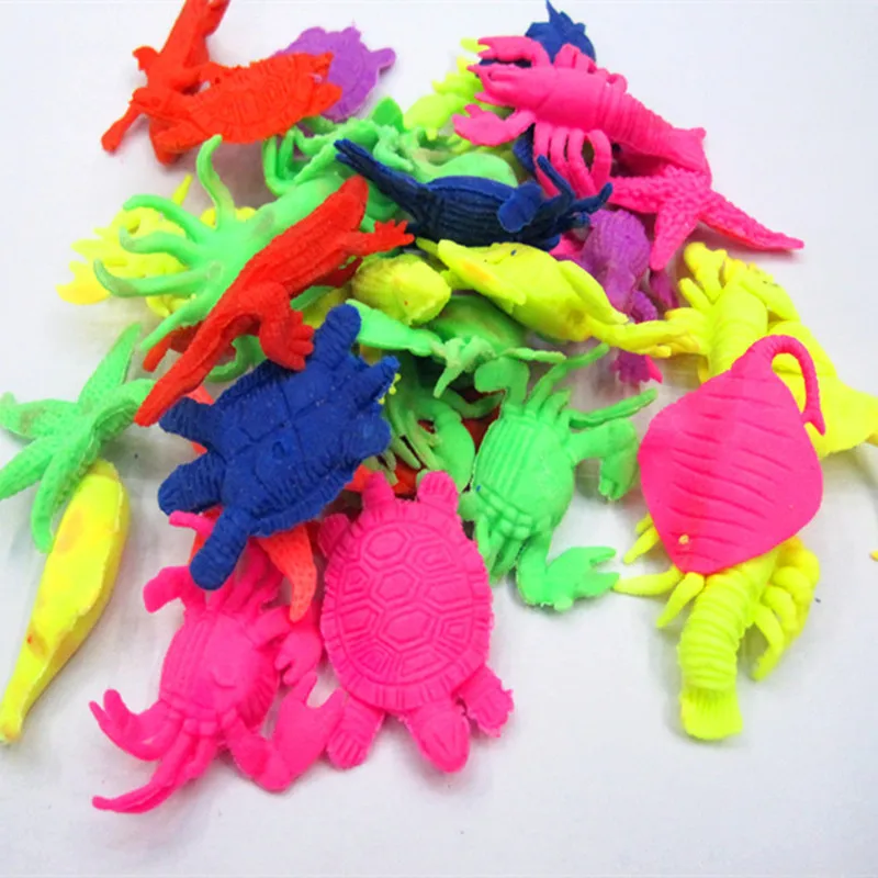 sea animals 10 шт./лот, выращивание в воде, навалом, игрушки, морские животные, динозавр, различные виды, смешанные игрушки для расширения, Красочные Креативные волшебные игрушки - Цвет: sea animals